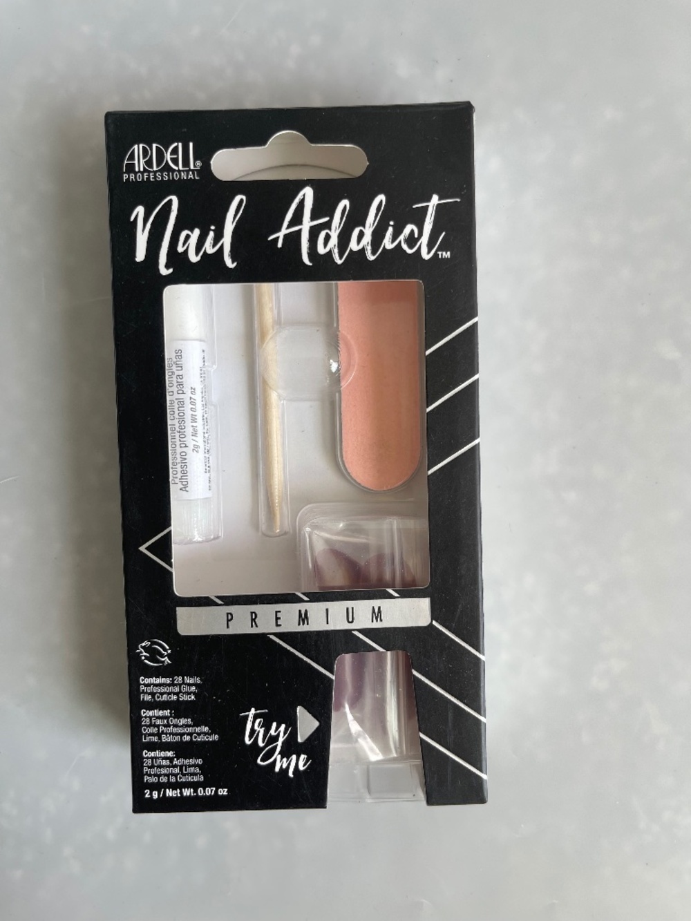 Ardell Nail Addict Premium Studded Snakeskin Press On Nails Glue Included New